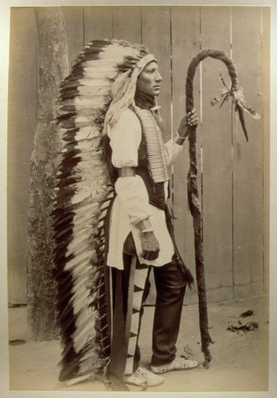 Porträt eines amerikanischen Ureinwohners aus Buffalo Bills Wild West, 1889 von American Photographer